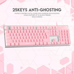 Fantech Keyboard K613L Fighter Ii Rgb Feel Mechanical Gaming Kb (Pink Sakura Edition)