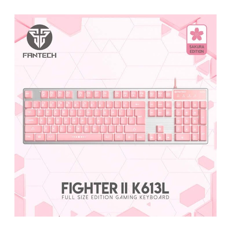 Fantech Keyboard K613L Fighter Ii Rgb Feel Mechanical Gaming Kb (Pink Sakura Edition) Fantech Keyboard K613L Fighter Ii Rgb Feel Mechanical Gaming Kb (Pink Sakura Edition)