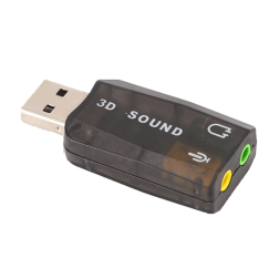 Board-X Sound Card Usb male to 3.5mm Audio Female, 3.mm microphone Input 5.1 Channel