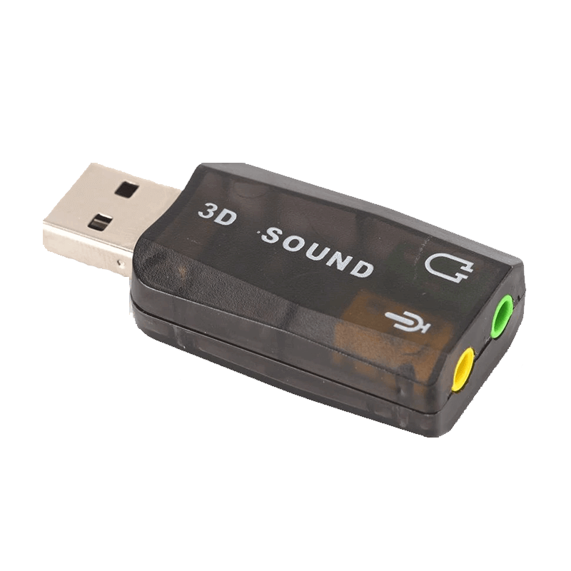 Board-X Sound Card Usb male to 3.5mm Audio Female, 3.mm microphone Input  5.1 Channel