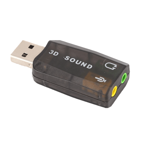 Board-X Sound Card Usb male to 3.5mm Audio Female, 3.mm microphone Input 5.1 Channel