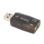 Board-X Sound Card Usb male to 3.5mm Audio Female, 3.mm microphone Input  5.1 Channel