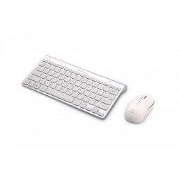 Micropack Keyboard & Mouse Km-218W Ifree Mini Elegant Wireless Combo (White-Silver)