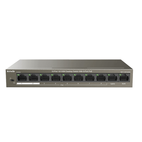 Tenda Switch Poe 10 Ports (9 Poe) 10/100 Tef1110P-8-63W Unmanaged Desktop