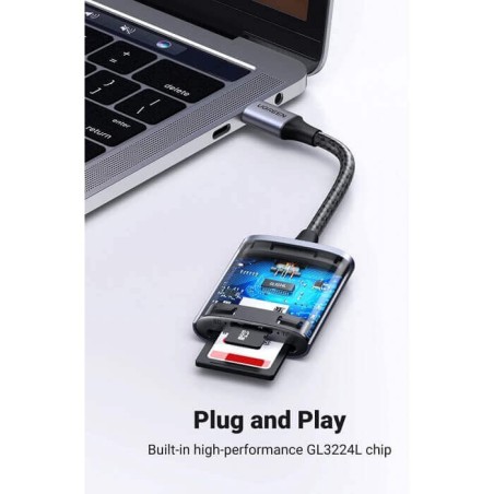 Ugreen Usb-C High Speed 2-In-1 Card R,A84:T84 Reader Cm401 - 80888