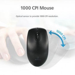 Micropack Keyboard & Mouse Km203W Black Wireless