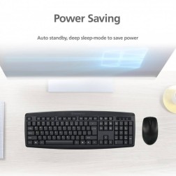 Micropack Keyboard & Mouse Km203W Black Wireless