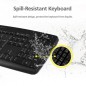 Micropack Keyboard & Mouse Km203W Black Wireless