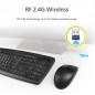 Micropack Keyboard & Mouse Km203W Black Wireless