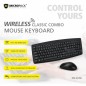 Micropack Keyboard & Mouse Km203W Black Wireless
