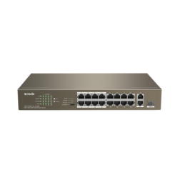 Tenda Switch Poe 16 Ports (16FE+2GE/1SFP) 10/100 Tef1118P-16-150W Unmanaged Desktop