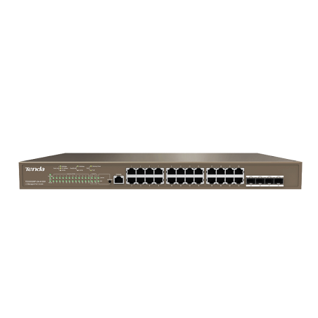 Tenda Switch Layer 3 24 Ports Gigabit (4SFP ports) Teg5328P-24-410W managed Rack