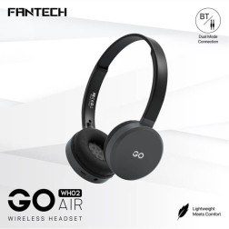 Fantech Headphones Wh02 Go Wireless Dual Mode Connection Bt5.0 & 3.5Mm Jack Gaming (Gray)