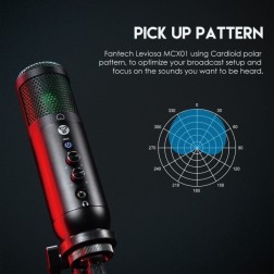 Fantech Leviosa Mcx01 Professional Rgb Condenser - Usb Microphone