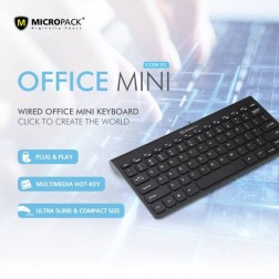 Micropack Keyboard K-2208Stl Wired Compact & Ultra Slim