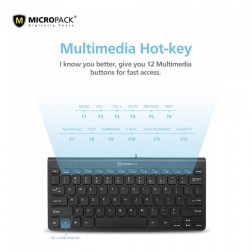 Micropack Keyboard K-2208Stl Wired Compact & Ultra Slim