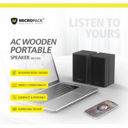 Micropack Speaker Ms-215A Ac Wooden Portable