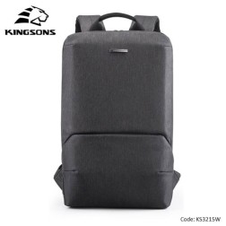 kingsons backpack Ultra Slim Design Ks3215W Black 15.6 Inch Water-Resistant, Light Weight