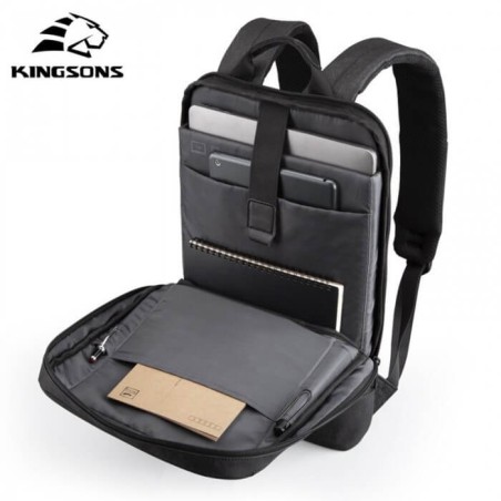 kingsons backpack Ultra Slim Design Ks3215W Black 15.6 Inch Water-Resistant, Light Weight