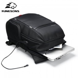 kingsons backpack Large & Multifunctional Design Ks3140W Black 15.6 Inch Water-Resistant, Shock-Resistant, Ergonomic Deisgn