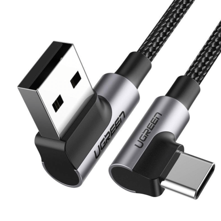 Ugreen Usb To Angled Usb-C 5v/3a Fast Charge & Data Cable 2M 50942