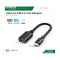 Ugreen Cable Otg Adapter From Usb-C 3.1 Male To Usb 3.0 Female 30701 Ugreen Cable Otg Adapter From Usb-C 3.1 Male To Usb 3.0 Female 30701