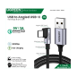 Ugreen Usb To Angled Usb-C 5v/3a Fast Charge & Data Cable 2M 50942 Ugreen Usb To Angled Usb-C 5v/3a Fast Charge & Data Cable 2M 50942