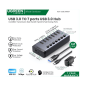 Ugreenusb 3.0 To 7 Ports Usb 3.0 Hub, 4 Fast Charging Ports Supplied (Data Transfer Up To 5 Gbps) 90307 Ugreenusb 3.0 To 7 Ports Usb 3.0 Hub, 4 Fast Charging Ports Supplied (Data Transfer Up To 5 Gbps) 90307