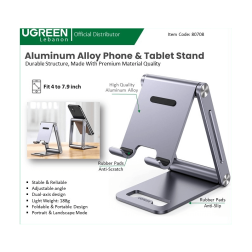 Ugreen Stand Aluminum Alloy Multi-Angle Phone And Tablet , Height Adjustable & Foldable Holder 80708