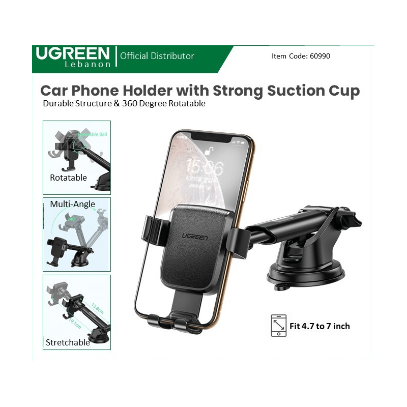 Ugreen Car Phone Holder Gravity With Suction Cup 60990 Ugreen Car Phone Holder Gravity With Suction Cup 60990