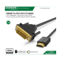 Ugreen Cable Full Hd Hdmi To Dvi , Premium Quality, Durable Design & Excellent Flexibility 11150 Ugreen Cable Full Hd Hdmi To Dvi , Premium Quality, Durable Design & Excellent Flexibility 11150