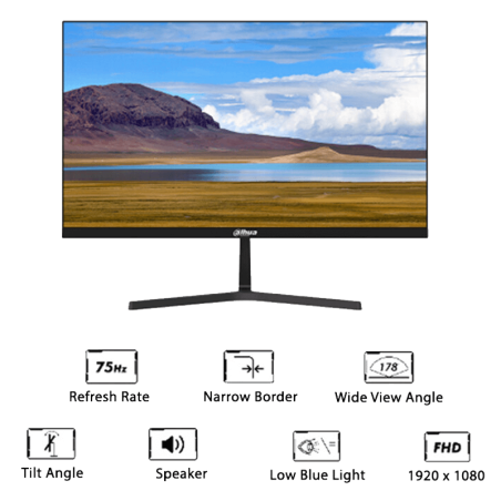 Dahua Monitor 24" 75Hz Fhd Vga, Hdmi Anti-Blue Light 1920 X 1080 Dhi-Lm24-B200