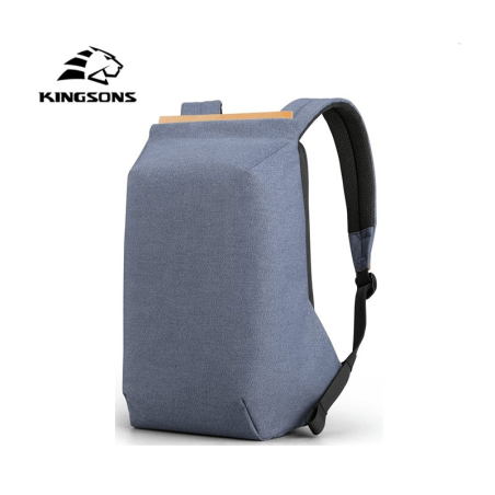 kingsons backpack Simple Design Ks3207W, 15.6 Inch, Light Blue, Water-Resistant, Light Weight