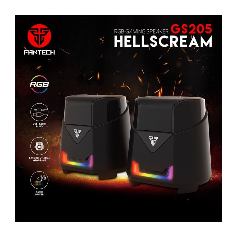 Fantech Speaker Gs205 Hellscream Usb Rgb Gaming & Music Fantech Speaker Gs205 Hellscream Usb Rgb Gaming & Music