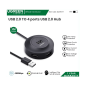UGREEN USB 2.0 HUB 4 PORTS, 1M CABLE (DATA TRANSFER UP TO 480MBPS) 20277 black UGREEN USB 2.0 HUB 4 PORTS, 1M CABLE (DATA TRANSFER UP TO 480MBPS) 20277 black