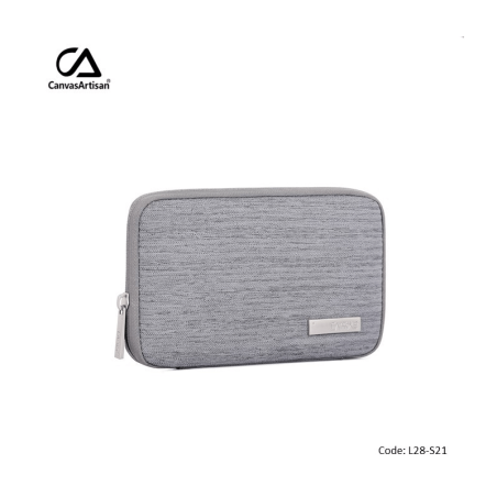 Canvasartisan Electronic Organizer L28-S21 Gray Pouch Bag, Water-Resistant