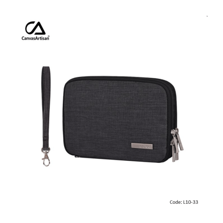 Canvasartisan Electronic Organizer L10-33 Black Pouch Bag, Water-Resistant