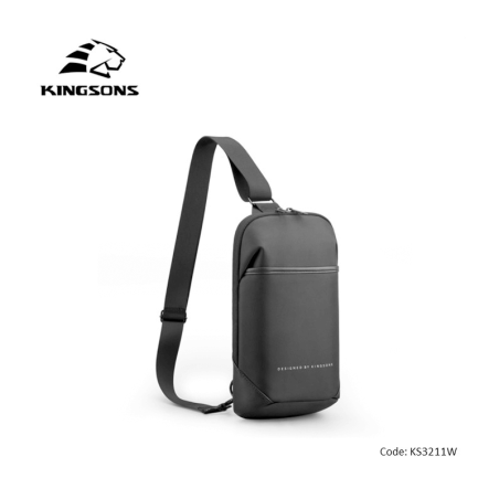Kingsons Bag Chest Multifunctional Ks3211W Dark Gray Water-Resistant, Shock-Resistant, Slim Deisgn