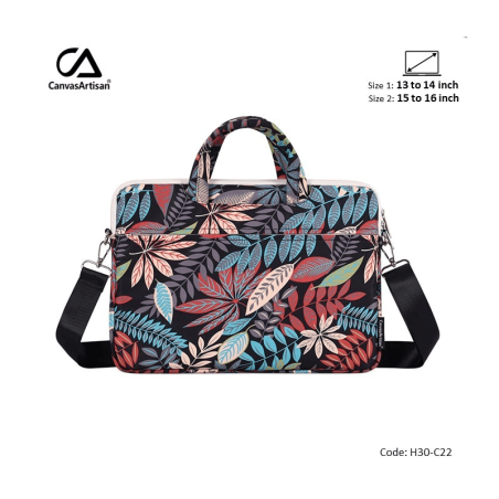 canvasartisan bag laptop Fashion Design H30-C22 Black 13, Durable And Water-Resistant