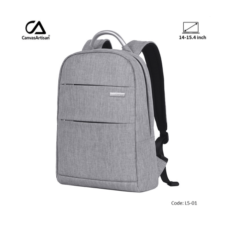 canvasartisan backpack L5-01 Light Gray, Durable, Water-Resistant & Light Weight