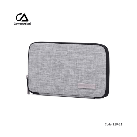Canvasartisan Electronic Organizer L10-21 Light Gray Pouch Bag, Water-Resistant