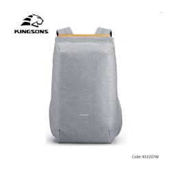 kingsons backpack Simple Design Ks3207W, 15.6 Inch, Light Blue, Water-Resistant, Light Weight