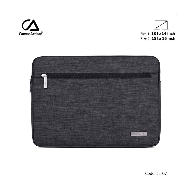 canvasartisan sleeve laptop Slim L2-07 Dark Gray 15, Water-Resistant canvasartisan sleeve laptop Slim L2-07 Dark Gray 15, Water-Resistant
