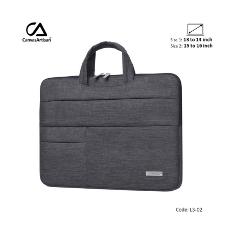 canvasartisan sleeve laptop Slim L3-02 Dark Gray 13, Water-Resistant