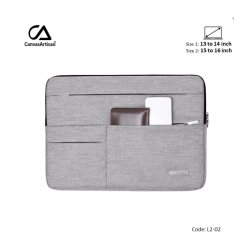 canvasartisan sleeve laptop Slim L2-02 Light Gray 13, Water-Resistant