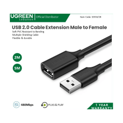 Ugreen Cable Usb 2.0 Extension Male To Female 2M Us103