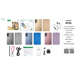 MODIO TABLET PC M792 7" 6Gb Ram 256Gb Storage Gold, Blue, Grey
