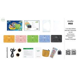 MODIO TABLET PC M60 7" 4Gb Ram 64Gb Storage Blue, Black, Green, Pink
