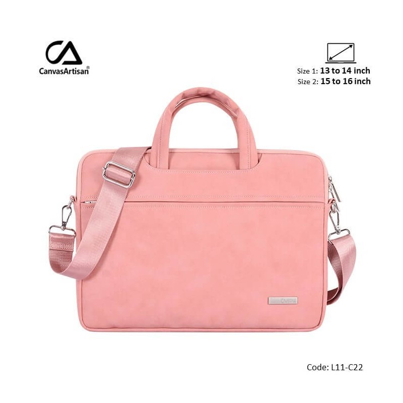 Canvas Artisan Bag Laptop Business L11-C22 Pink, High Quality Leather Canvas Artisan Bag Laptop Business L11-C22 Pink, High Quality Leather