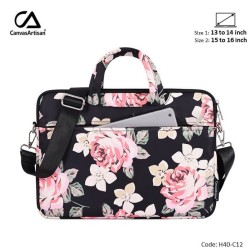 CANVAS ARTISAN LAPTOP BAG H40-C12 BLACK, DURABLE AND WATER-RESISTANT